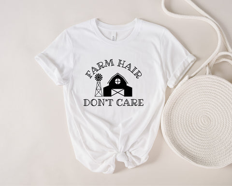 Farm hair don't care SVG, Farm girl SVG, Farmhouse svg, Farm mom svg, Farmer svg, Farm life svg, Digital file SVG Fauz 