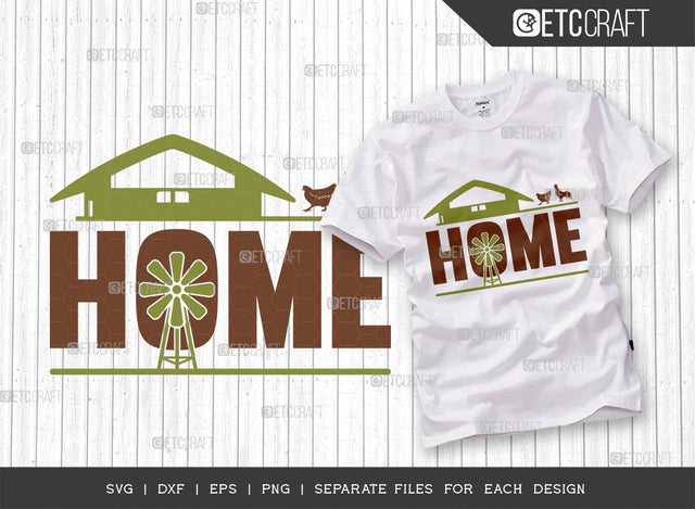 Farm Home SVG Cut File | Farming Svg | Farm Lover Svg | Farm Home Svg | Dairy Farm Svg | Farmer Svg | Farmhouse Svg | Poultry Svg | Quote Design SVG ETC Craft 