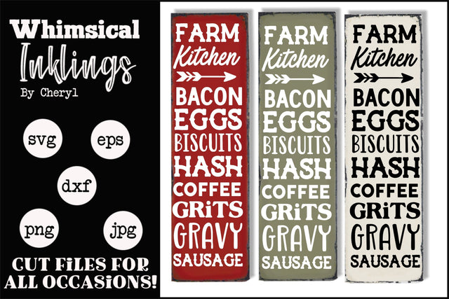 Farm Kitchen Collage SVG SVG Whimsical Inklings 