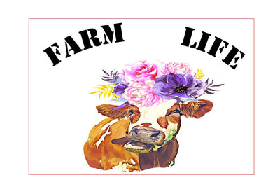 Farm Life Png, Cow Sublimation, Floral Graphic Sublimation sublimationhappy 