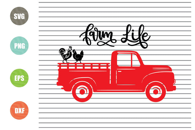 Farm Life Truck Svg Png Dxf Eps Cut Files SVG Artstoredigital 