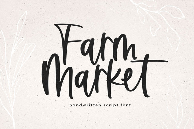 Farm Market - Handwritten Script Font Font KA Designs 