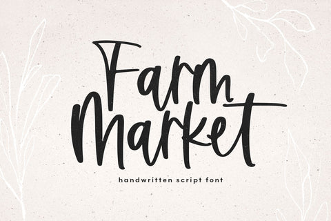 Farm Market - Handwritten Script Font Font KA Designs 