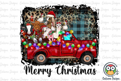 Farm Merry Christmas Sublimation Sublimation Owlsome.Designs 