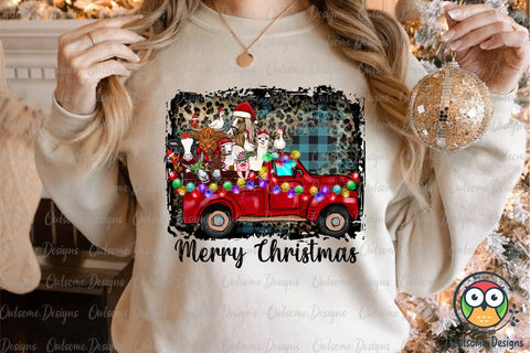 Farm Merry Christmas Sublimation Sublimation Owlsome.Designs 