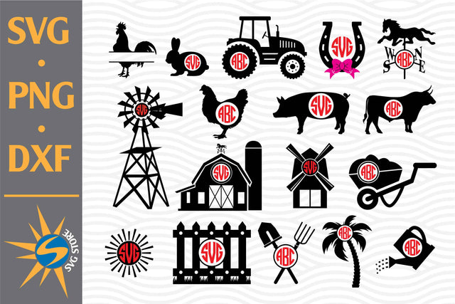 Farm Monogram SVG, PNG, DXF Digital Files Include SVG SVGStoreShop 