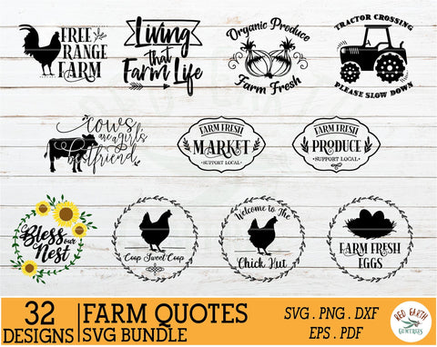 Farm quotes and monogram sign making bundle SVG,Family home SVG Redearth and gumtrees 