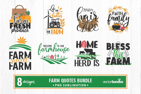 Farm quotes sublimation bundle SVG vectorbundles 