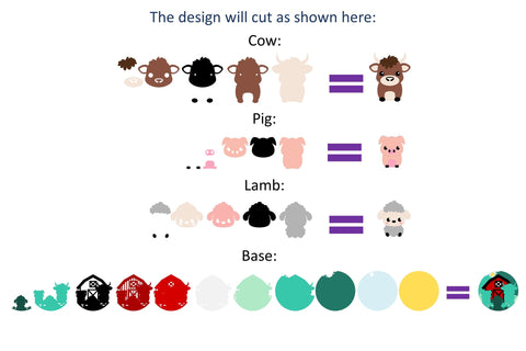 Farm shadowbox design SVG Digital Gems 