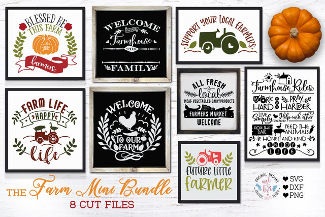 Farm Signs Mini Bundle SVG Graphic House Design