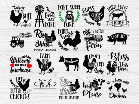 Farm SVG bundle | Farmhouse quotes svg | Farm svg | Farm life svg | Farm signs svg | Farm clipart | Farm silhouette | Svg cut files SVG TonisArtStudio 