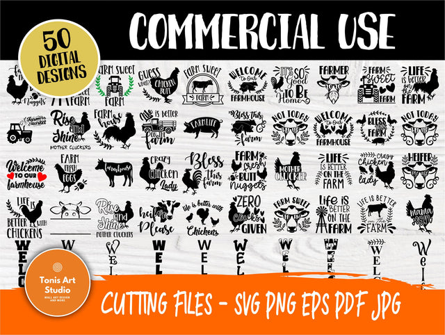 Farm SVG Bundle, Farmhouse Svg, Cricut Svg Files SVG TonisArtStudio 