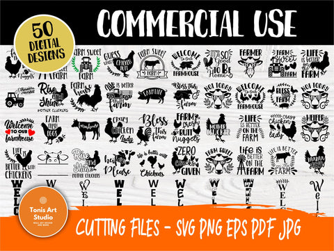 Farm SVG Bundle, Farmhouse Svg, Cricut Svg Files SVG TonisArtStudio 