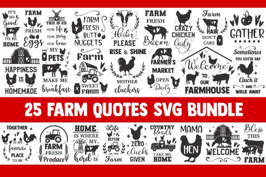 Farm SVG Bundle, farmhouse svg, farm animal svg, farm life svg, sign svg, svg designs, svg quotes, svg sayings, chicken svg, cow svg, heifer SVG James 