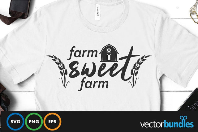 Farm sweet farm quote svg SVG vectorbundles 