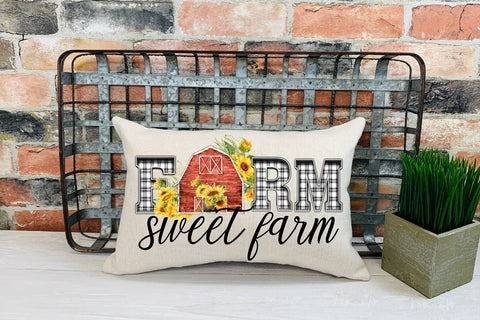 Farm Sweet Farm, Red Barn, Sunflower, Sublimation PNG Design Sublimation Keepsake Treasures Designs LLC. 