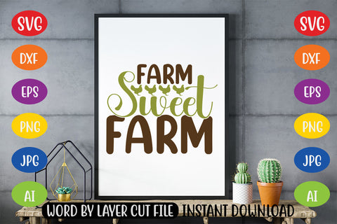 Farm Sweet Farm SVG CUT FILE SVG MStudio 