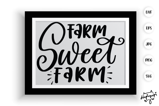 Farm Sweet Farm SVG Farmhouse Quotes SVG dapiyupi store 