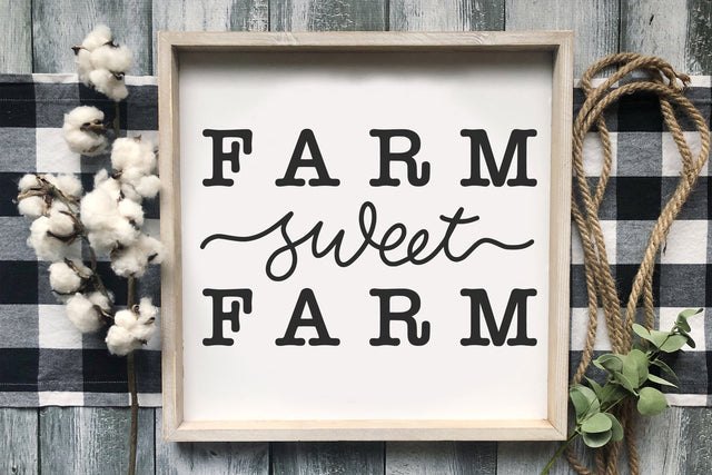 Farm Sweet Farm SVG Farmhouse Sign Cut File SVG dapiyupi store 
