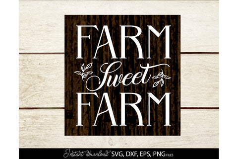 Farm Sweet Farm SVG | Farmhouse Sign | Rustic Farmer Sign SVG SVG March Design Studio 