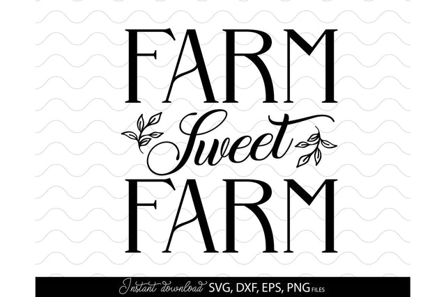 Farm Sweet Farm SVG | Farmhouse Sign | Rustic Farmer Sign SVG SVG March Design Studio 