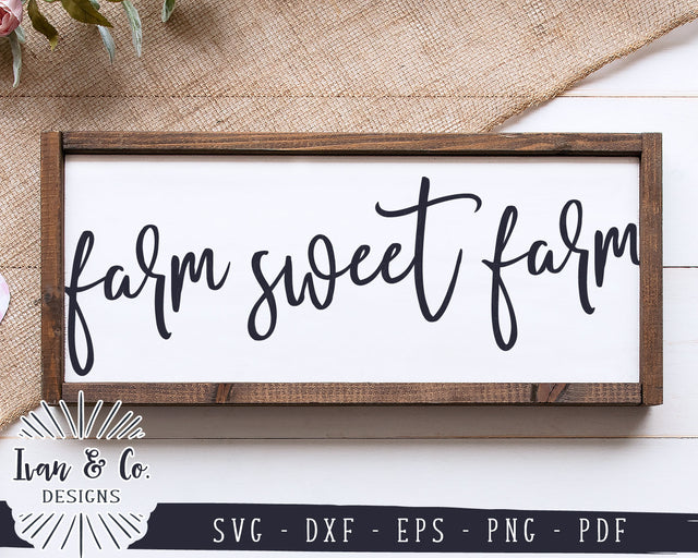 Farm Sweet Farm SVG Files | Farmhouse Sign Svg | Welcome Svg | Home Svg | Commercial Use | Digital Cut Files (1157150394) SVG Ivan & Co. Designs 