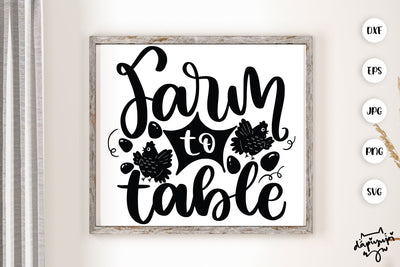 Farm To Table SVG Chicken Farmhouse Quotes SVG dapiyupi store 