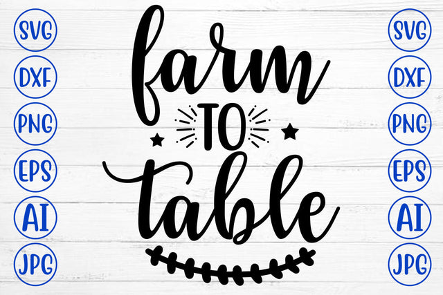 Farm To Table SVG Cut File SVG Syaman 