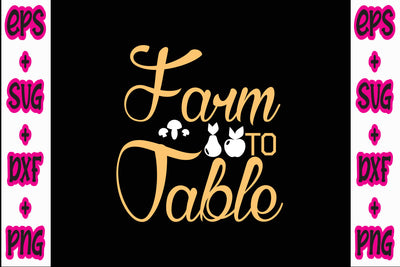 Farm To Table SVG Nurstore 