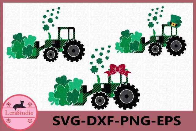 Farm Tractor Buffalo Plaid Svg SVG Lerastudio 