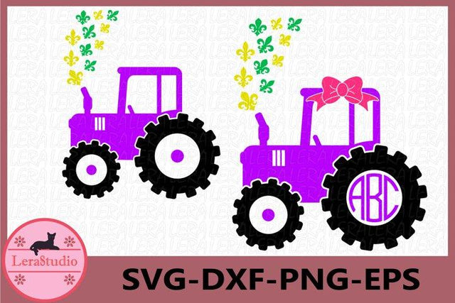 Farm Tractor fleur de lis Svg SVG Lerastudio 