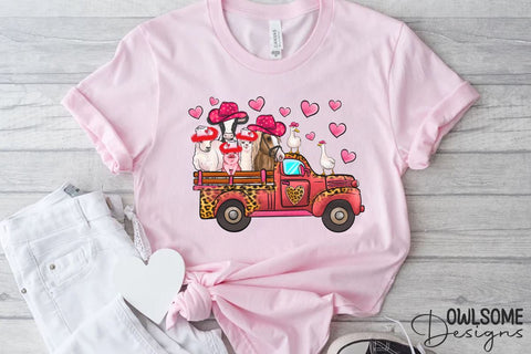 Farm Truck Valentine PNG Sublimation Sublimation Owlsome.Designs 