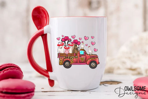 Farm Truck Valentine PNG Sublimation Sublimation Owlsome.Designs 