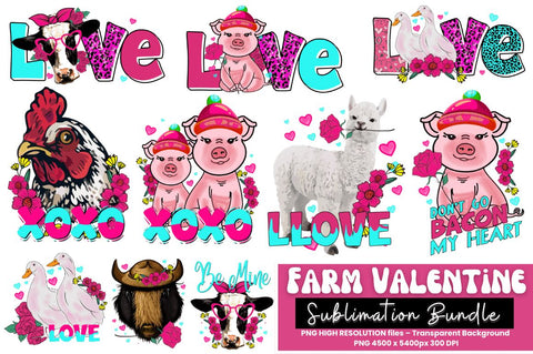 Farm Valentine Sublimation Bundle Sublimation Regulrcrative 