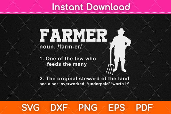 Farmer Definition Funny Svg Design SVG artprintfile 