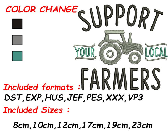 Farmer Embroidery, Tractor Embroidery, Gift for Farmers, Vintage Tractor, Southern Girl, Funny Embroidery Embroidery/Applique DESIGNS SVG Digital Designer 