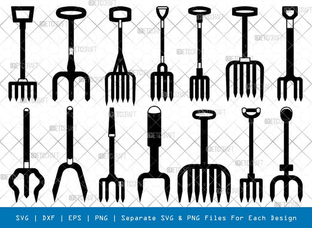 Farmer Pitch Silhouette, Farmer Pitch SVG, Farmer Fork Svg, Agriculture Fork Svg, Digging Fork Svg, Farmer Pitch Bundle, SB00850 SVG ETC Craft 