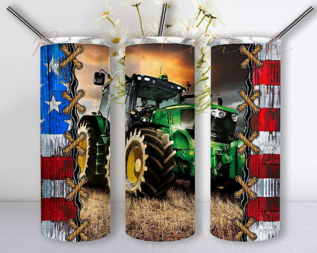 Farmer tractor 20 oz skinny tumbler sublimation designs 20oz wrap sublimate straight tapered designs download Sublimation PixelChick 
