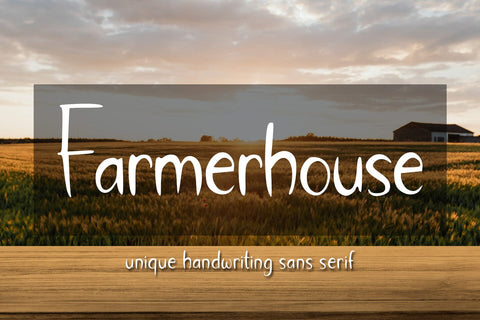 Farmerhouse Font Abo Daniel Studio 