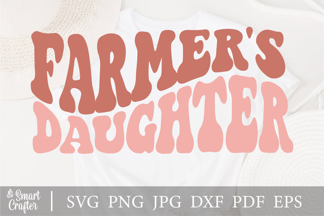 Farmer's Daughter SVG, File,Farming SVG,Farm Girl svg, Vector Art Commercial & Personal Use svg, Cricut,Silhouette svg,Cameo svg,Iron on Vinyl,Vinyl Decal SVG Fauz 