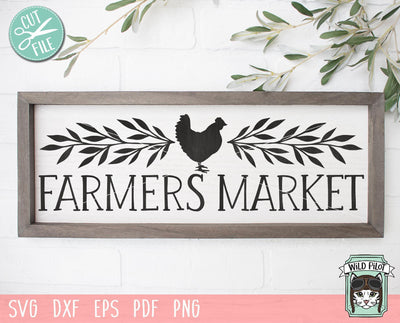 Farmers Market Chicken Silhouette SVG Cut File SVG Wild Pilot 