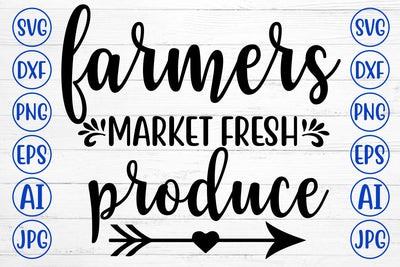 Farmers Market Fresh Produce SVG Cut File SVG Syaman 