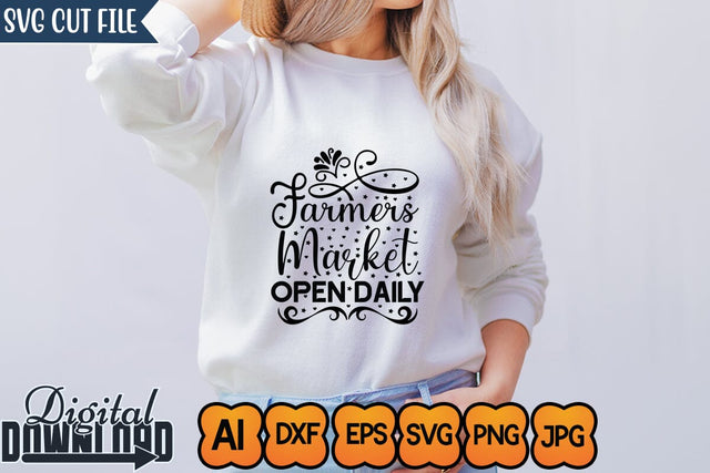 Farmers Market Open Daily,SVGs,Quotes and Sayings,Food & Drink,On Sale, Print & Cut SVG Newmockups 