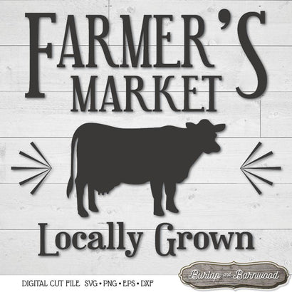 Farmer's Market SVG Burlap and Barnwood 