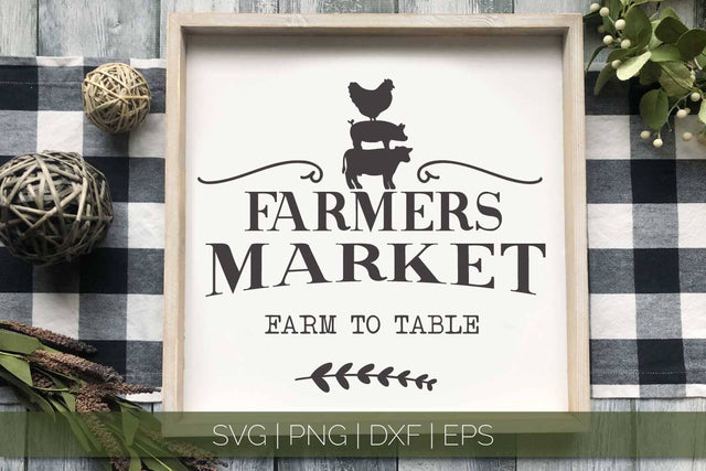 Farmers Market SVG | Farmhouse Kitchen SVG SVG Ikonart Design Shop 