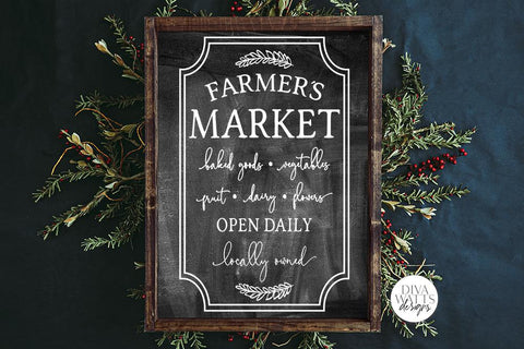 Farmers Market SVG | Vertical Farmhouse Design SVG Diva Watts Designs 