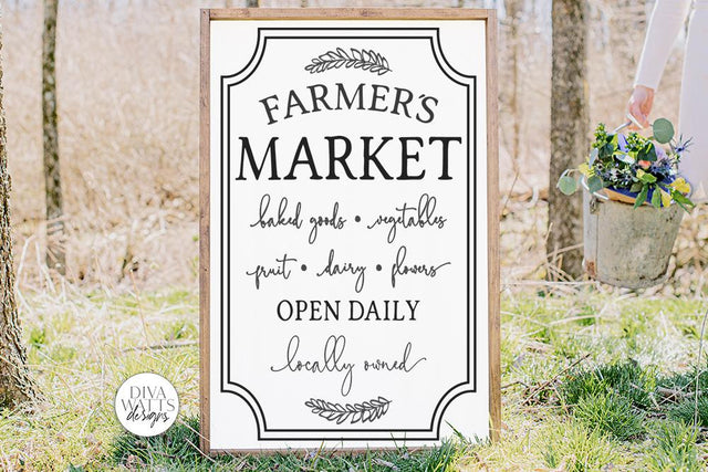 Farmers Market SVG | Vertical Farmhouse Design SVG Diva Watts Designs 