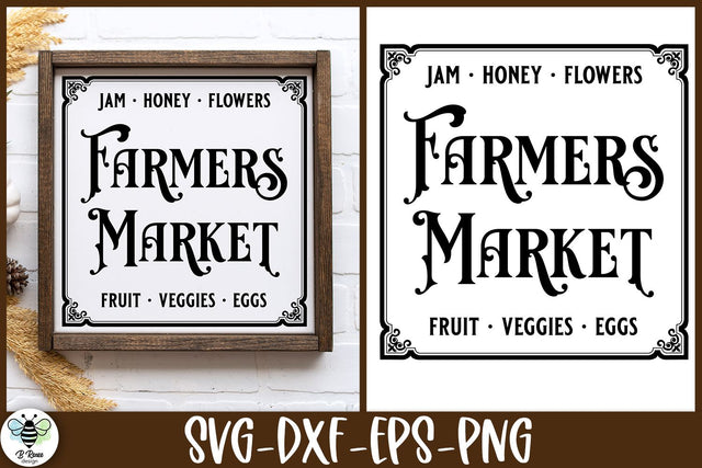 Farmers Market SVG | Vintage Fall Sign Cut File SVG B Renee Design 