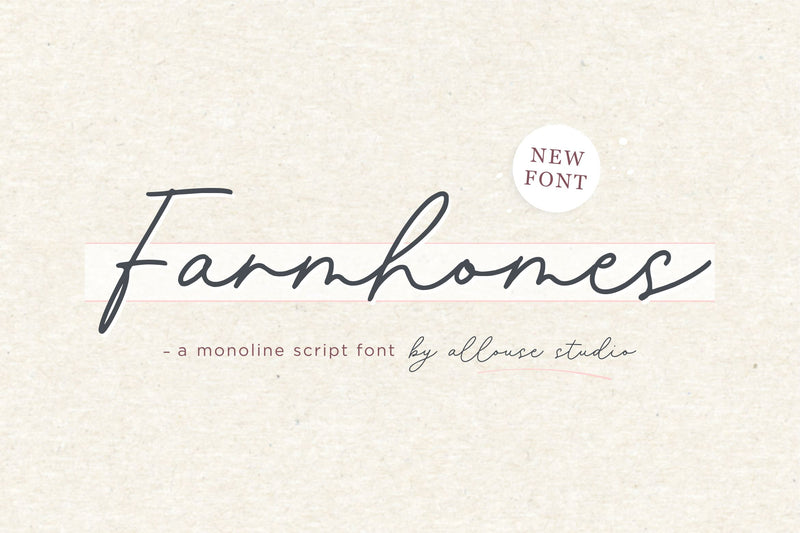Farmhomes Font Allouse.Studio 
