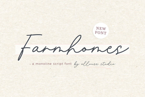 Farmhomes Font Allouse.Studio 